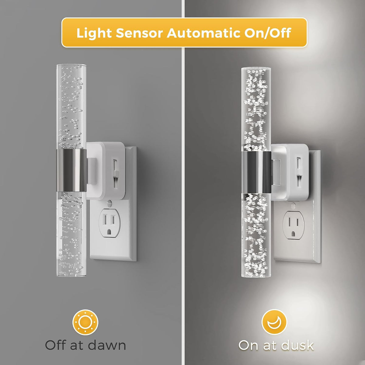 L LOHAS LED Bright Night Light, Night Lights Plug into Wall, 180° Rotating