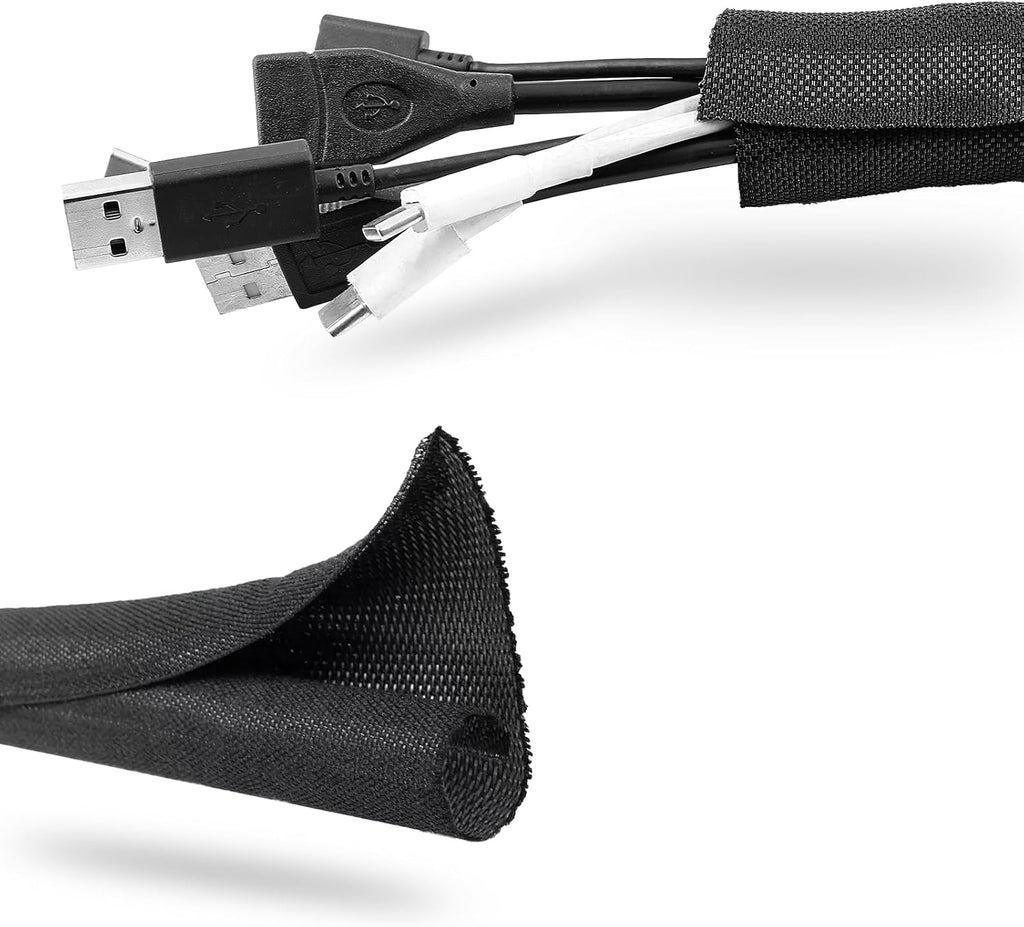 10ft 3/4 Inch Cable Sleeve, Split Wire Loom, Polyethylene