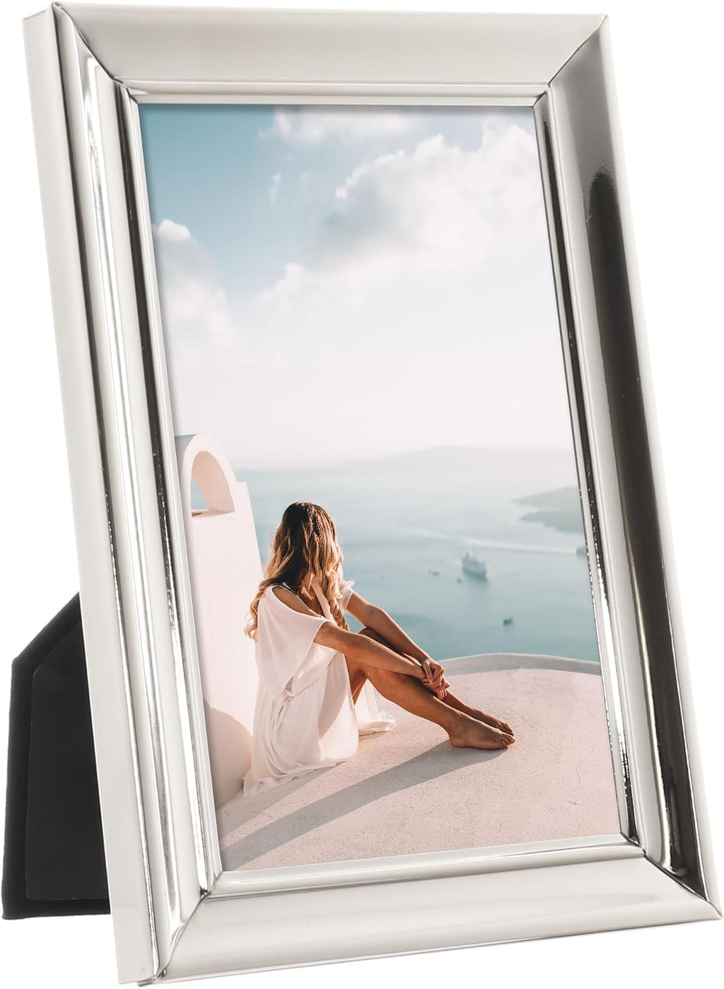 Lawrence Frames Strata Metal Picture Frame, 4x6, Silver
