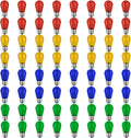 GvvooHome Colored Light Bulbs 64 Pack, S14 Bulbs for Outdoor String Lights