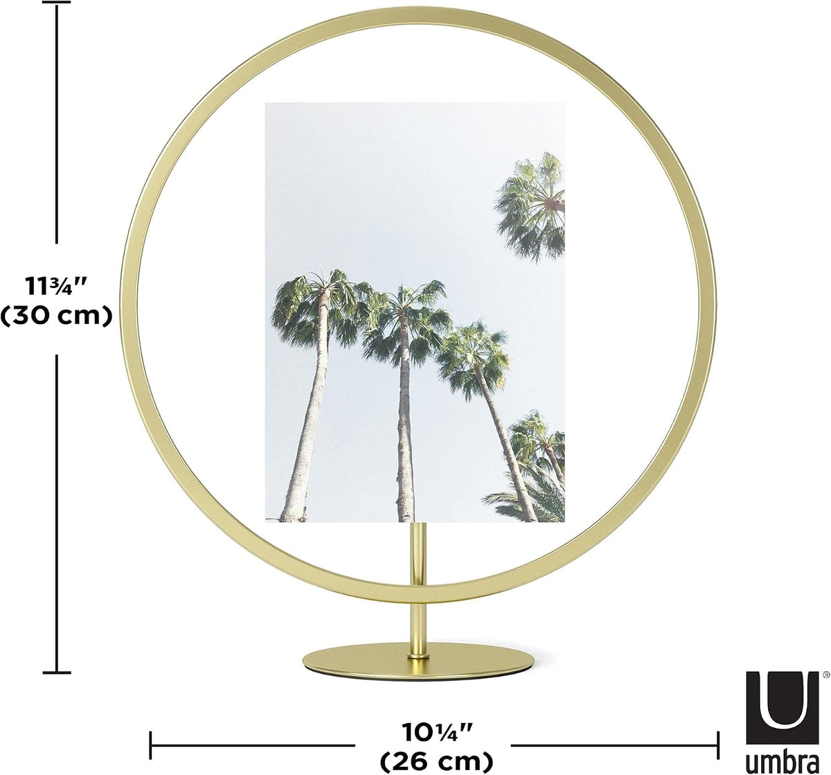 Umbra Infinity Picture Frame, Floating Photo Display for Desk or Wall, 5X7, MAT BRAS