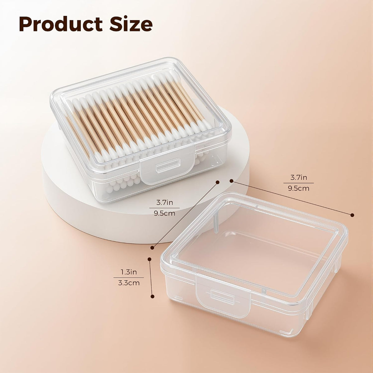 INIUNIK 6 Pack Qtip Holder Dispenser for Travel and Everyday Use