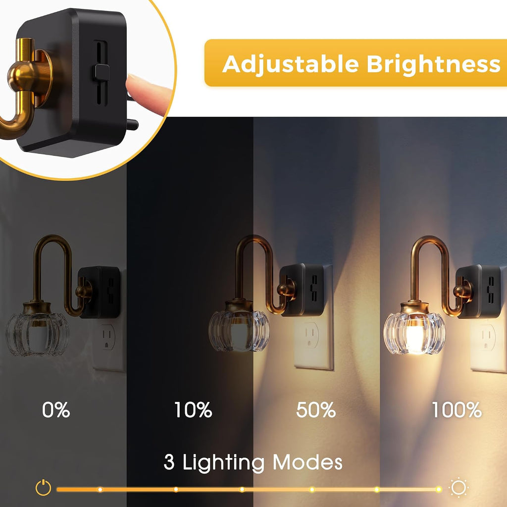 L LOHAS LED Night Lights Plug into Wall, 3000K Soft White
