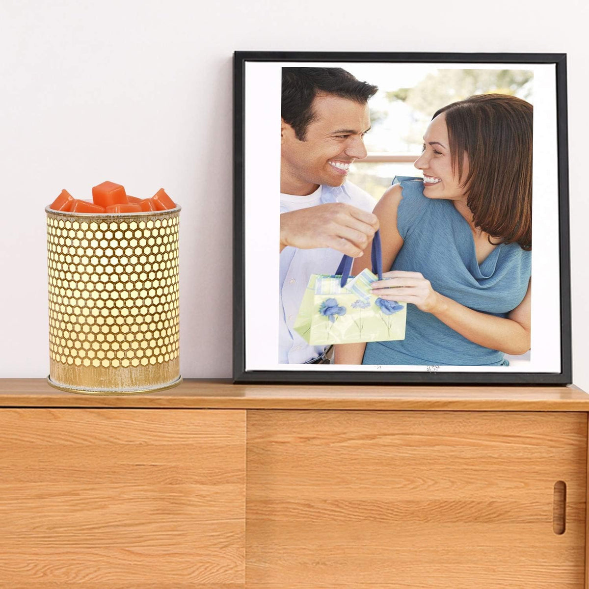 ASAWASA Metal Wax Melt Warmer Wax Warmer （Honeycomb）