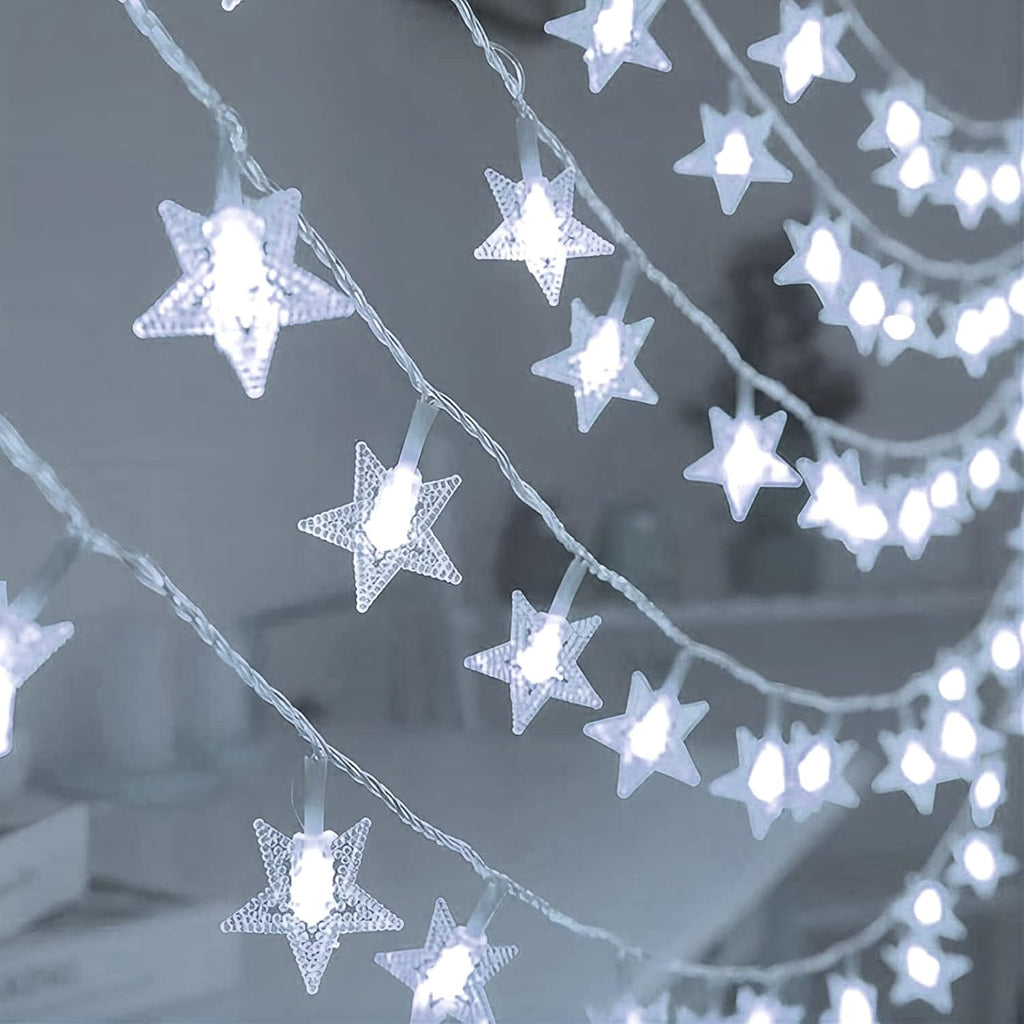 ITICdecor Outdoor Indoor Christmas Star String Lights 15Ft 30LED Cold White