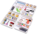 Set of 16 Interlocking Desk Drawer Organizer Tray Dividers Plastic Shallow Narrow Drawers Organizers Separators Storage Bins Container for Kitchen Bathroom Makeup Office Vanity Bedroom Dresser White