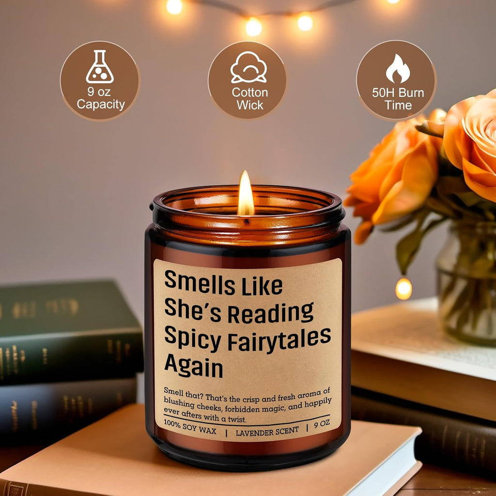 LEADO Candle, Spicy Book Lover Gifts for Women, Romantasy Book Lovers Gifts