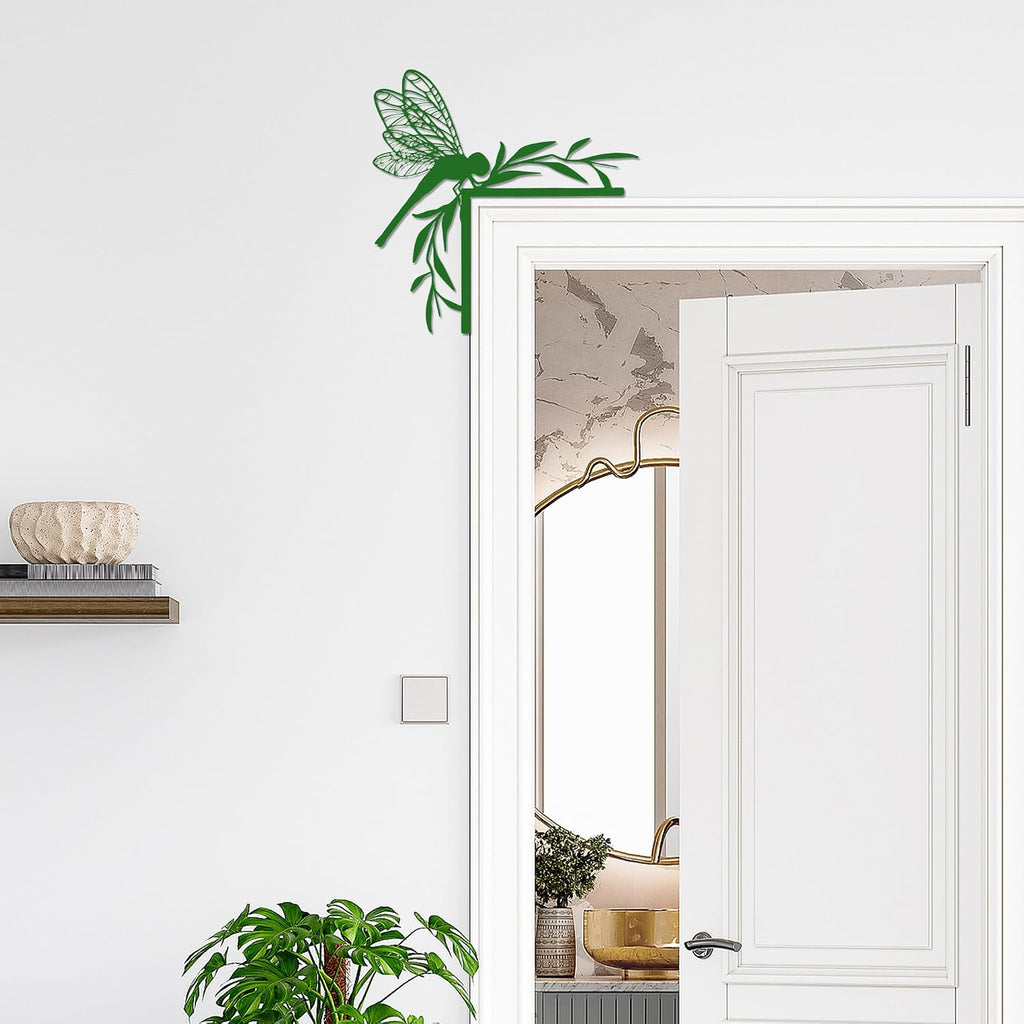 Rajukit Green Dragonfly Wall Art, Door Frame Decor