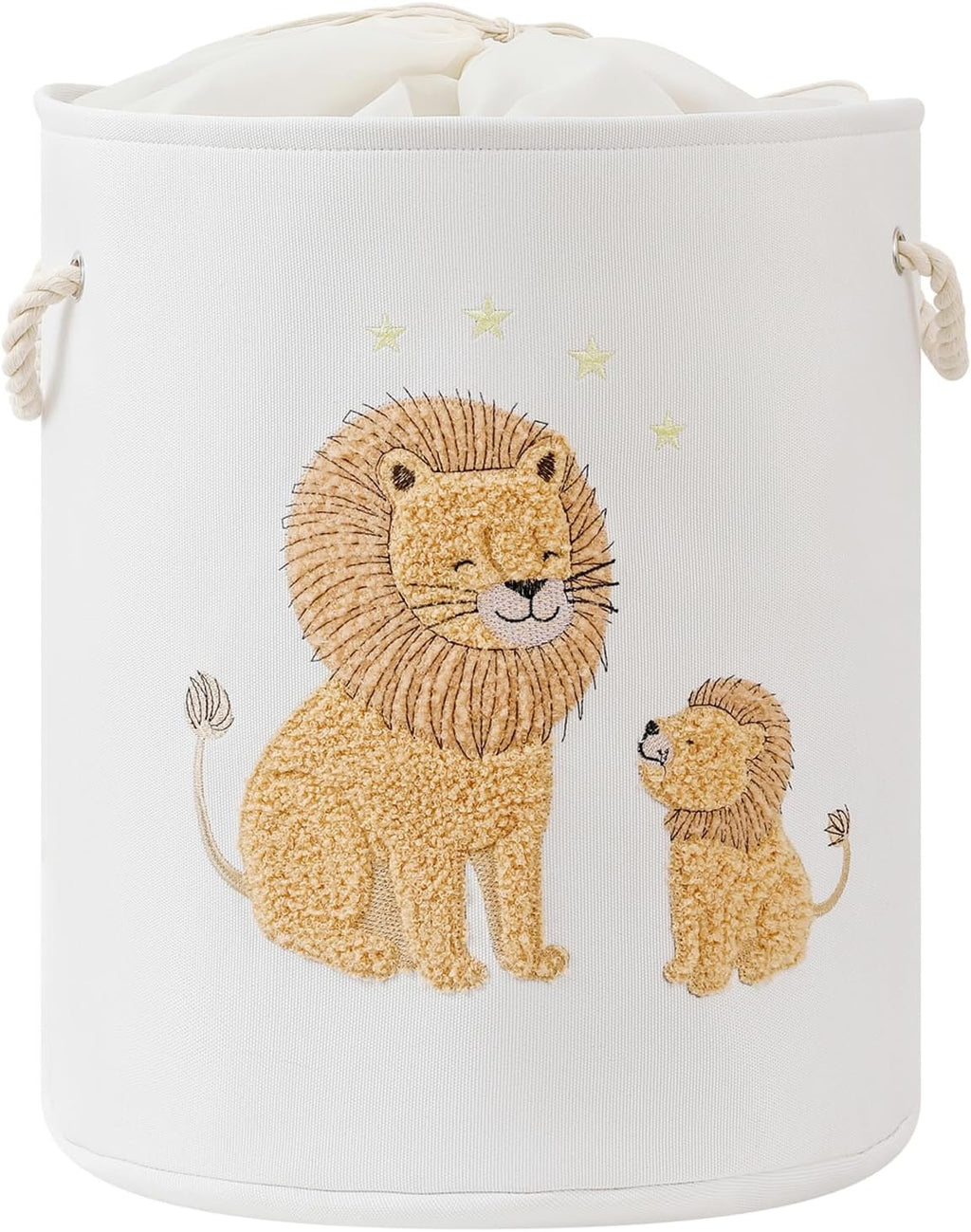 Kids Laundry Basket Baby Hamper for Nursery, 58L Large Dirty Clothes Hampers with Drawstring Closure, Jungle Theme Baby Basket, Stuffed Animal Storage Basket Laundry Hamper, Safari Nursery Decor, Lion