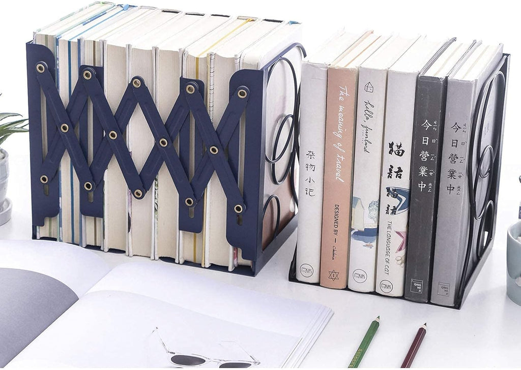 Adjustable Bookends Metal Book Ends for Heavy Book Holder