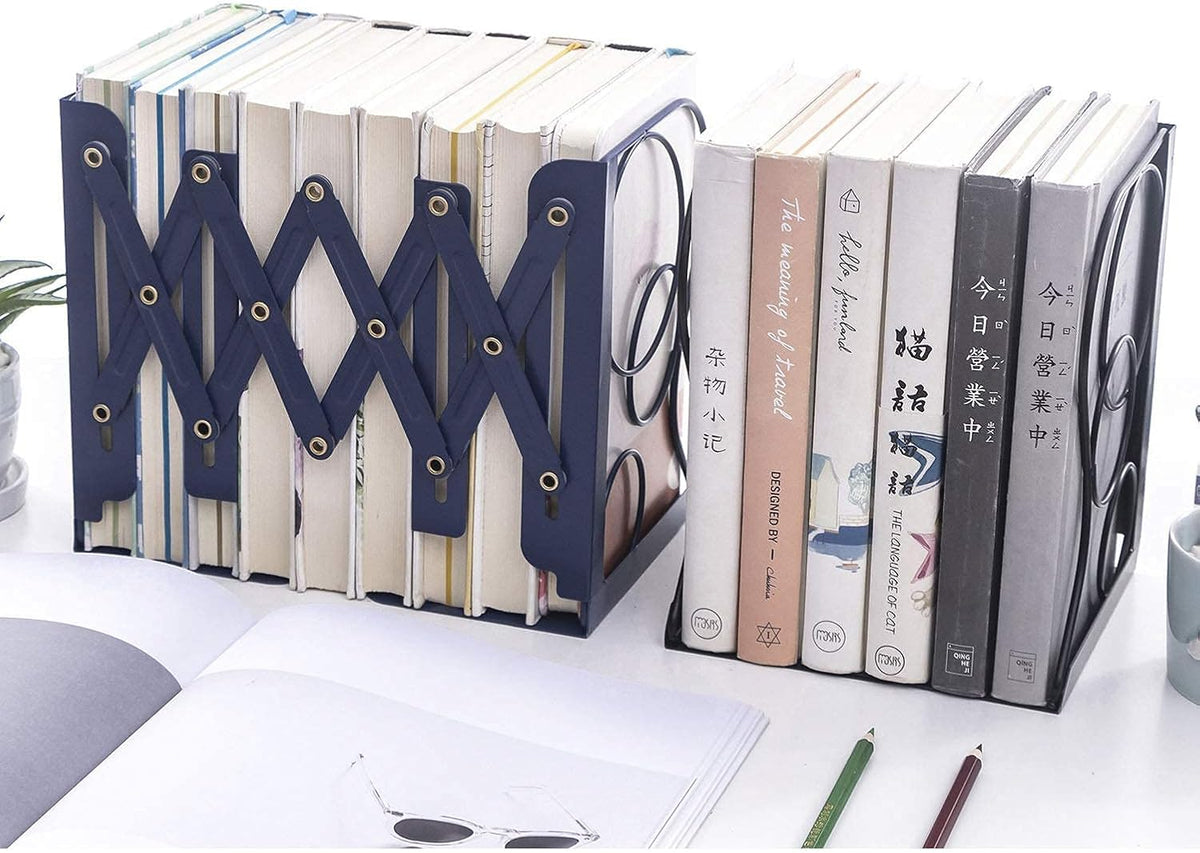 Adjustable Bookends Metal Book Ends for Heavy Book Holder