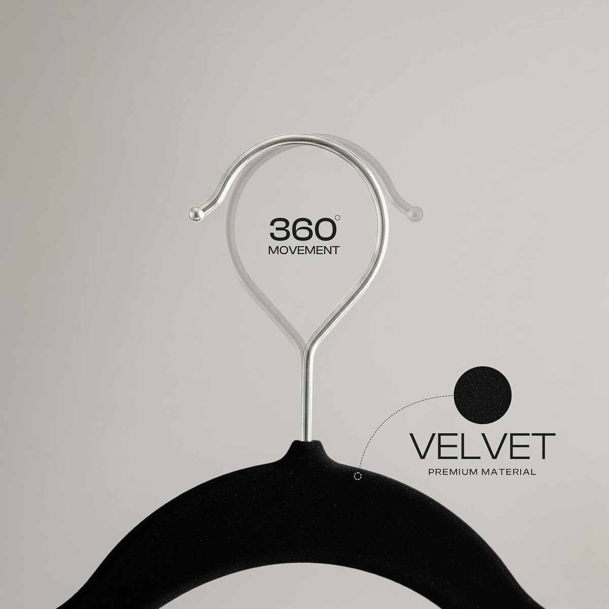 Utopia Home Velvet Hangers, Black, 30 Pack