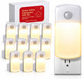 Enhon 12 Pack 4 in 1 Home Emergency Power Failure Night Lights, Warm White