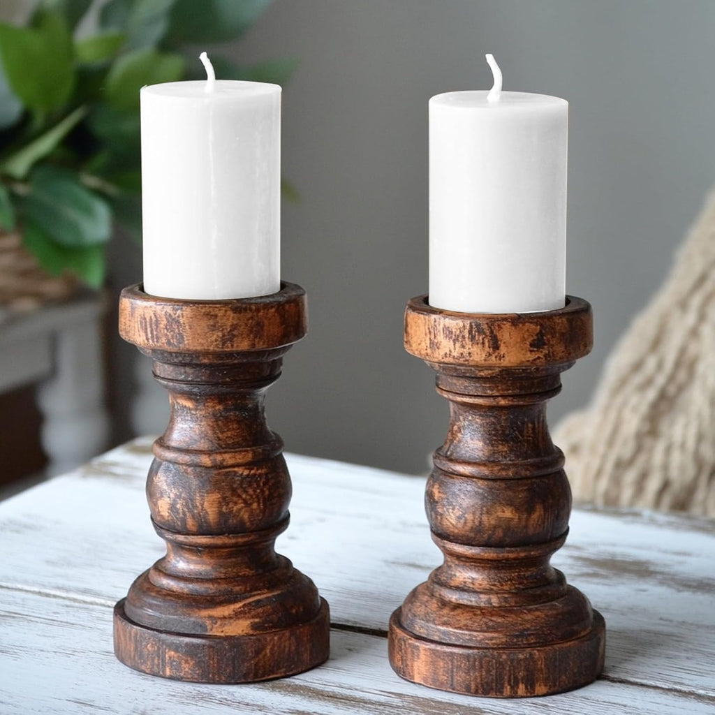 6 Pk 2.75x3.25 White Pillar Candles 40H Unscented Smokeless