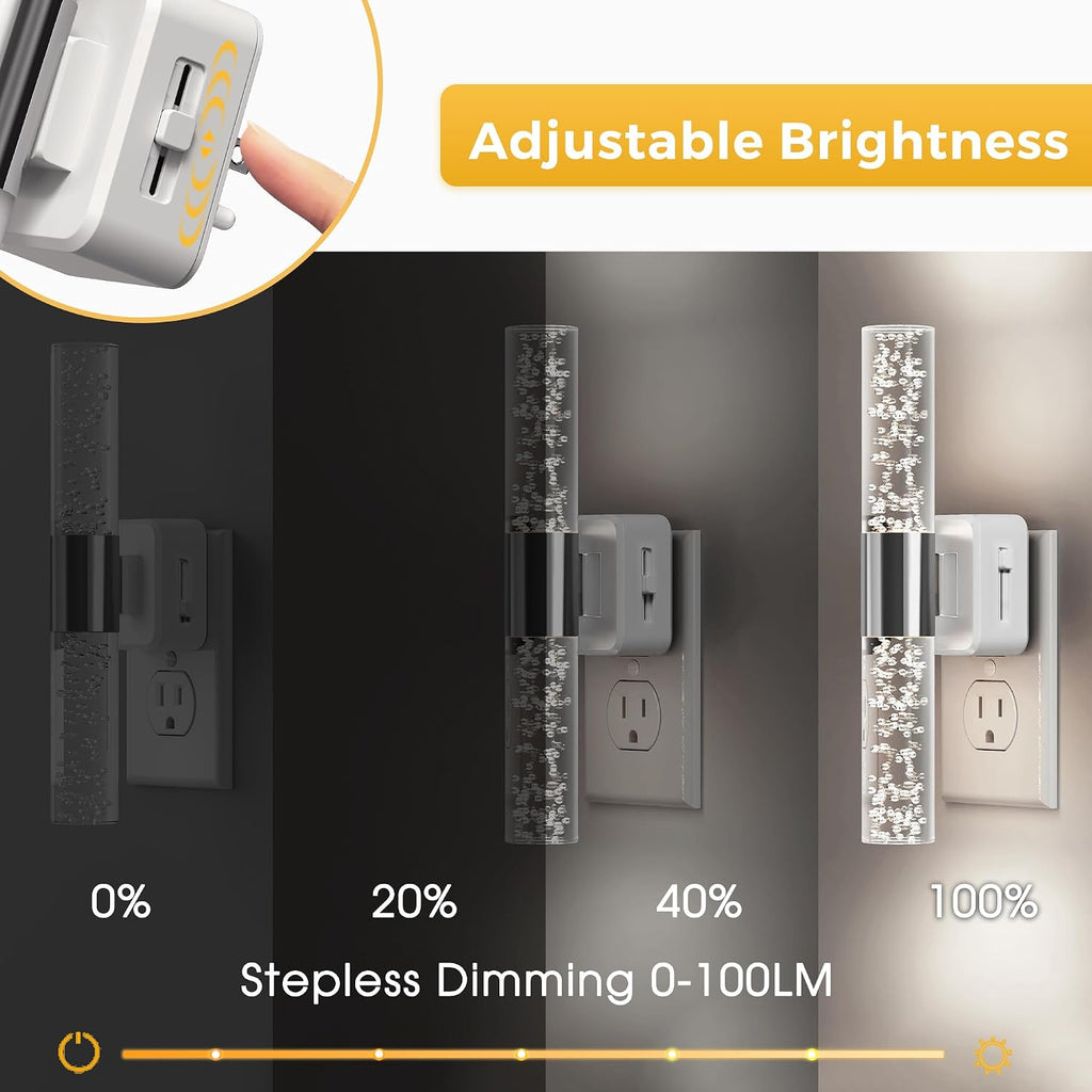 L LOHAS LED Bright Night Light, Night Lights Plug into Wall, 180° Rotating