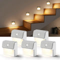 LED Linkage Motion Sensor Night Light, Magnetic Stick-On Motion Activated Light, Rechargeable Battery Powered Wall Lamp, Dimmable Warm White Light, for Bedroom, Hallway, Stairs, Kitchen, 5 Pack