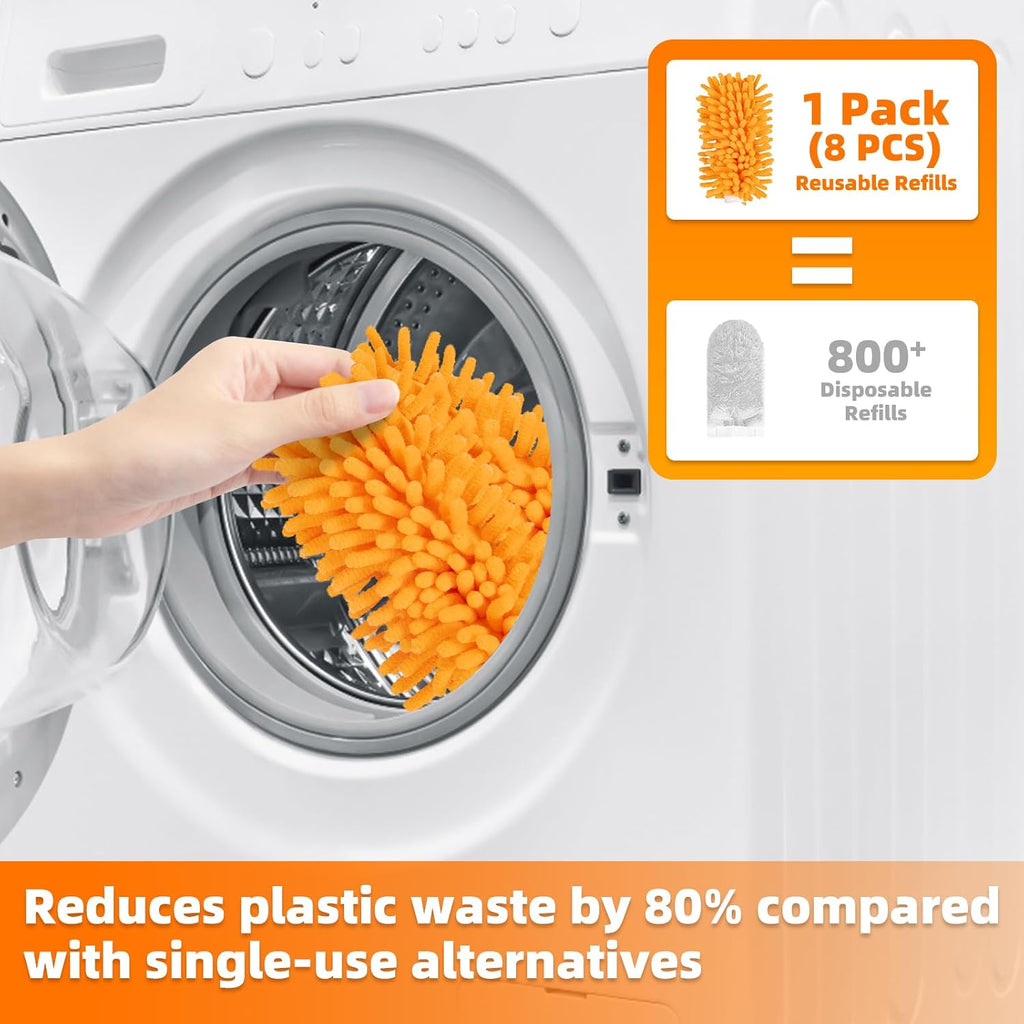 8 Pack Reusable Duster Refills Compatible with Swiffer Duster