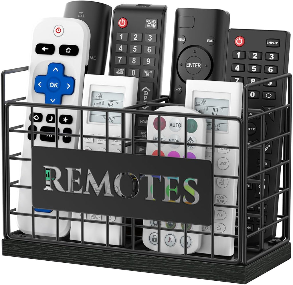 4‑Slot remote control holder, Remote Caddy with Side Handles