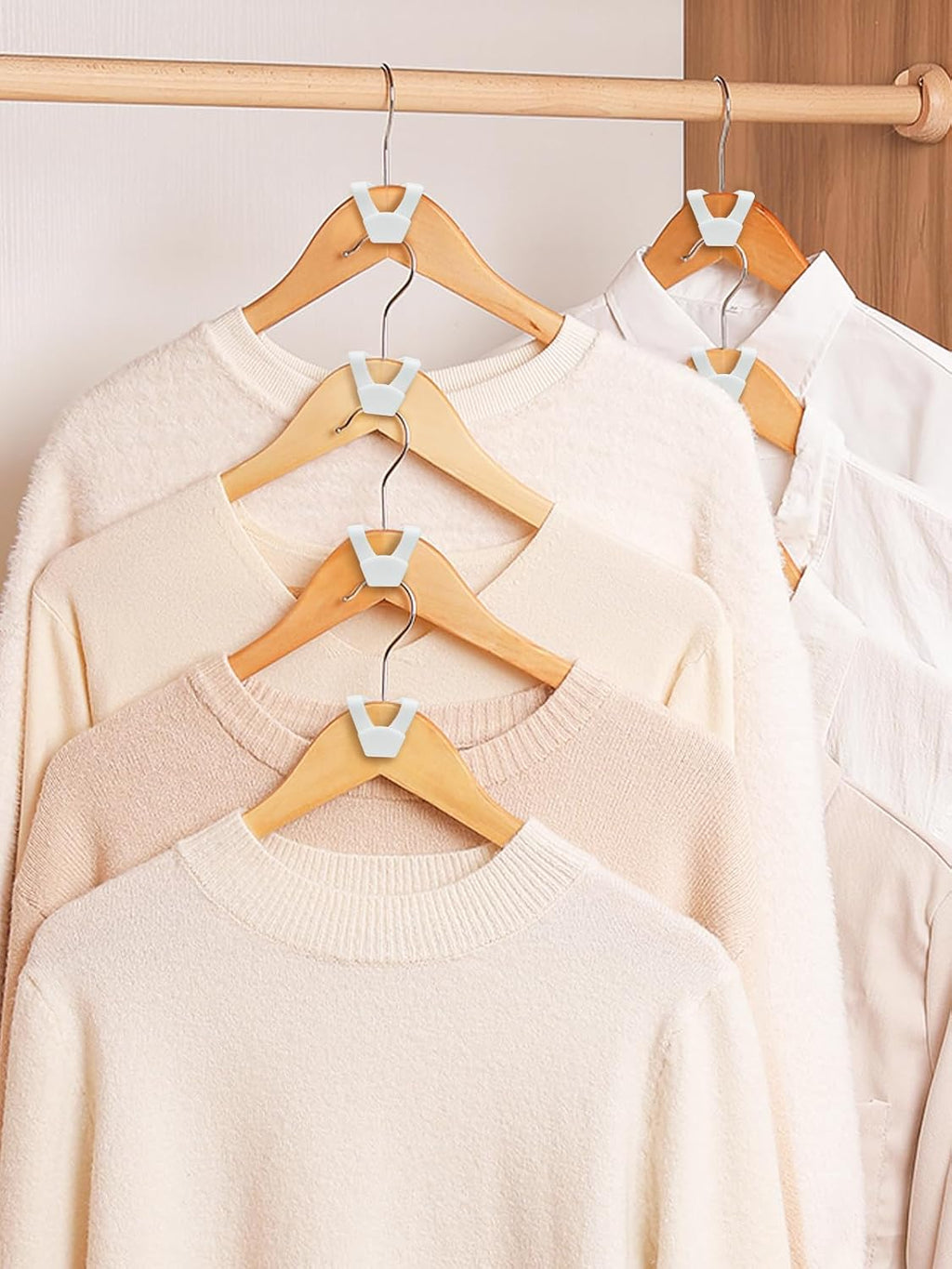 Smartor Clothes Hanger Connector Hooks 120 Pack, Hangers Space Saving
