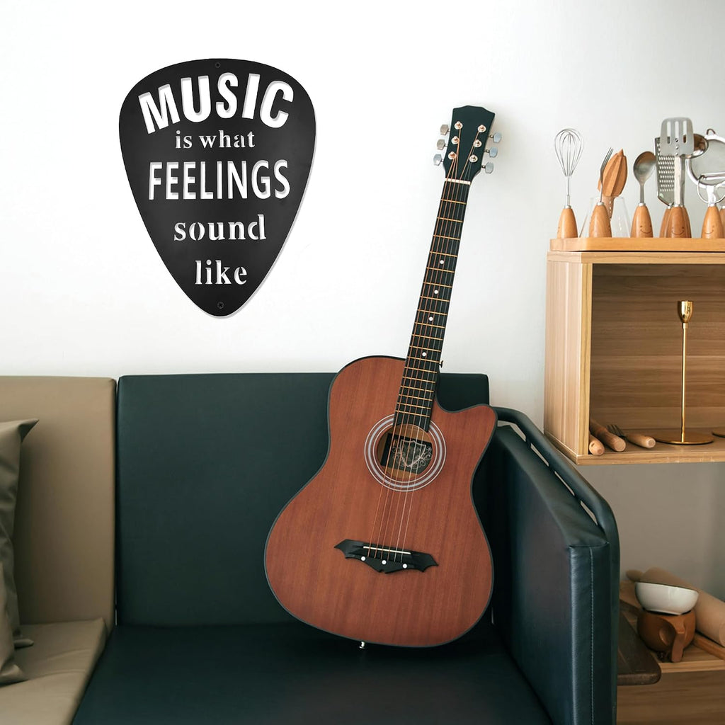 Rajukit Guitar Pick Metal Wall Art, Music Decor for Studio r11x8.7