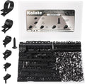 292Pcs Black PA66 Nylon R Cable Clamps Kit w/ M4 Screws, 6 Sizes