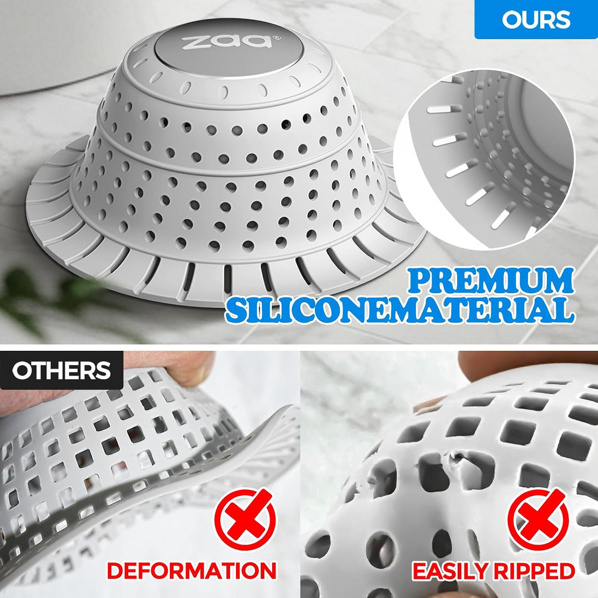 zaa Shower Drain Hair Catcher Bathtub Drain Strainer Sink Drain Protector