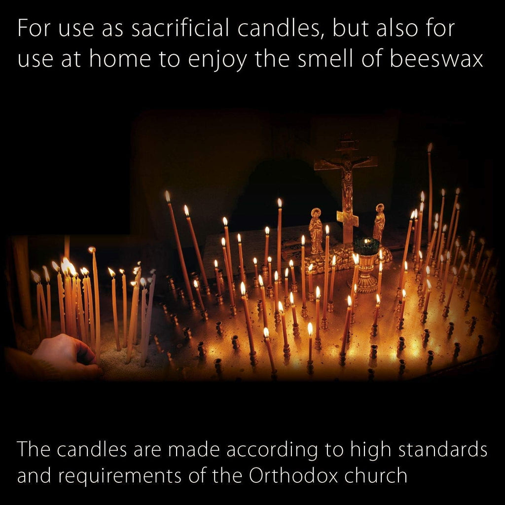 Danilovo Thin Taper Beeswax Candles - Honey-Scented, Decorative Candles Ideal for Birthday Decoration or Church Prayers - Black Drip Free, Tall & Smokeless Pack of 350 pcs, 6.3 x 0.2 inch