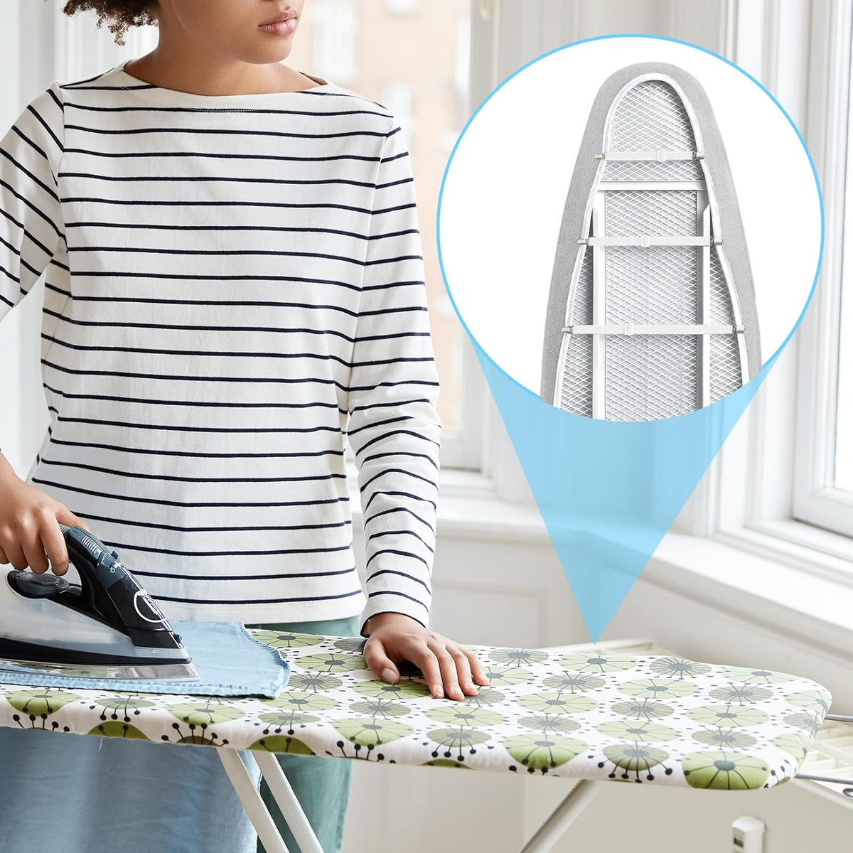 Ironing Board Cover Fasteners Binding 4 PC Elastic Straps Clips Keep Cushions From Sliding Sheet Fitted Suspenders Holders For Corners Couch Cover Stays Bands Garter Clamps Strap End Binding Tightener
