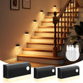 VOLISUN Motion Sensor Rechargeable Night Lights, 3 Modes 3CCT 3Pack,Black