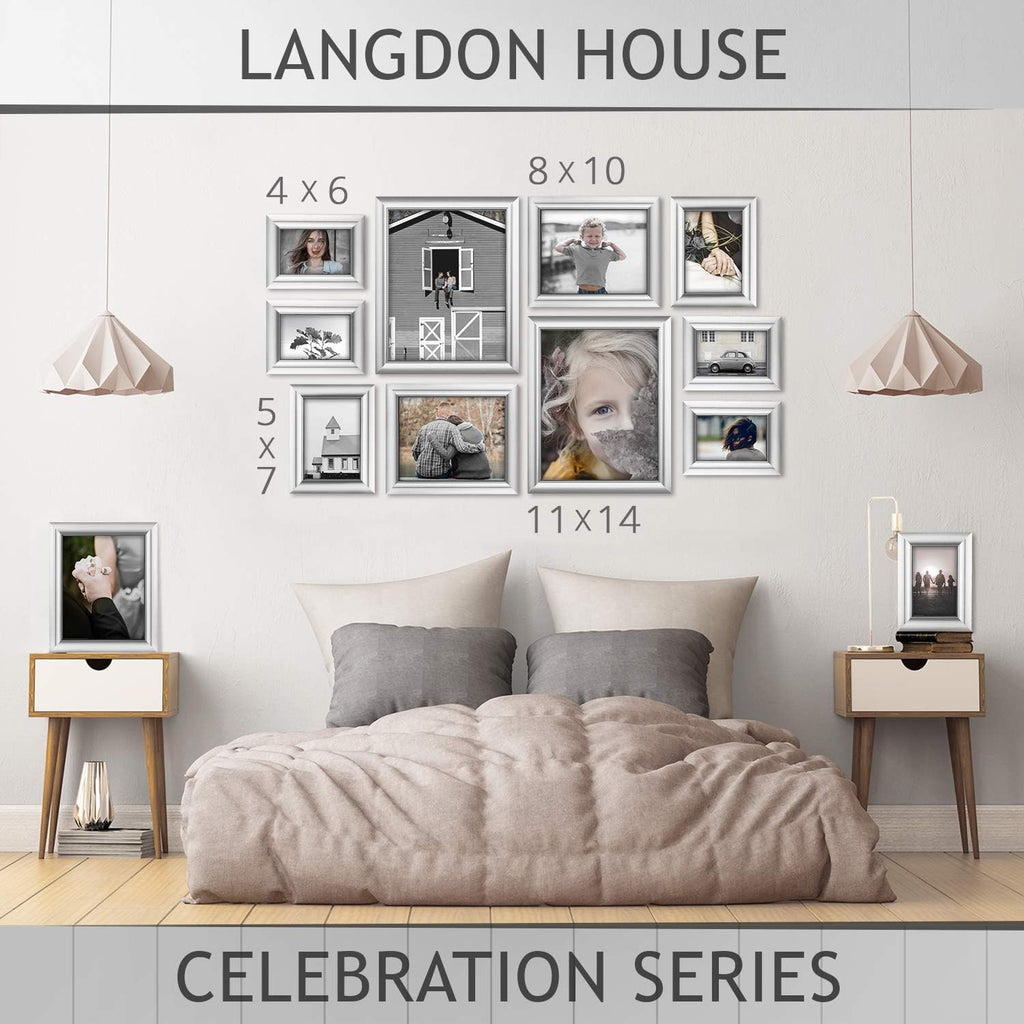 Langdon House 8x10 Picture Frames - Silver, 3 Pack - Celebration Collection