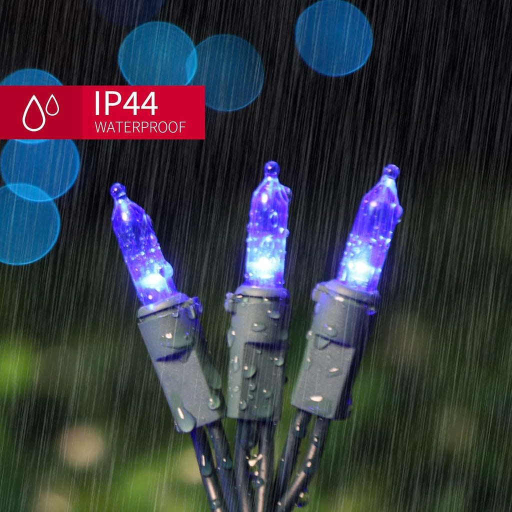 LAMPHOME Blue String Lights, 100 LED 21.6 Ft Blue Lights, Tree Lights Indoor, Mini Christmas Lights for Hanukkah, Christmas Tree Garden Patio Holiday Party Garland Independence Day Patriotic Decor