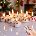 Eywamage Flameless Tealights with Remote Batteries, Flickering LED Tea Votive Candles Holiday Home Decor Set of 12