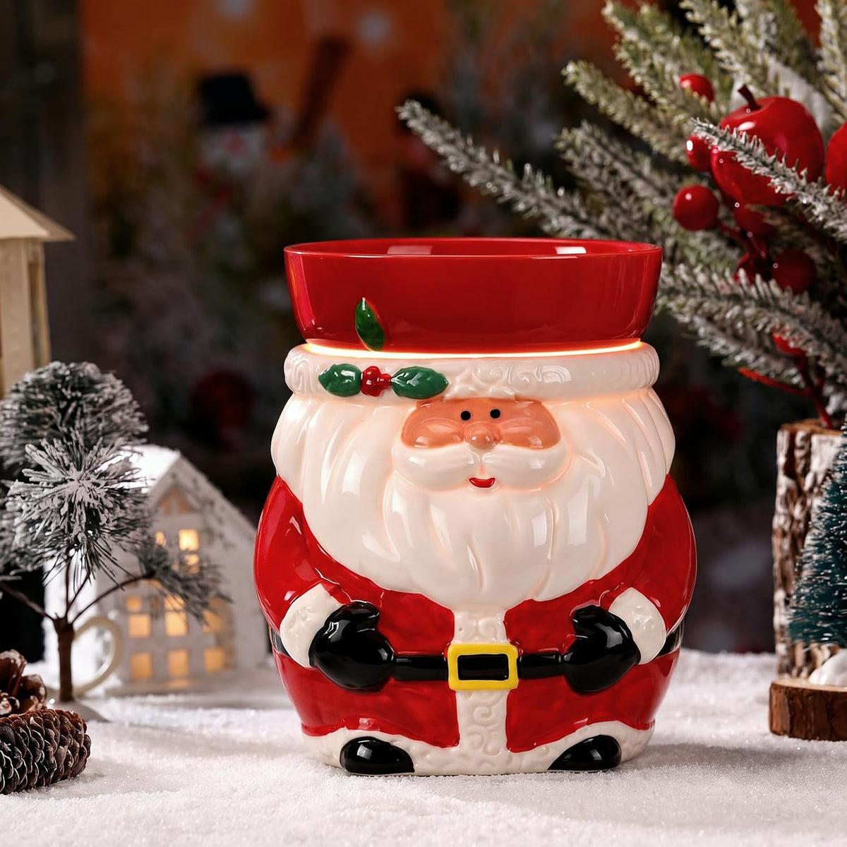 Glooglitter Christmas Wax Warmer Santa Electric Scented Wax Melt Warmer