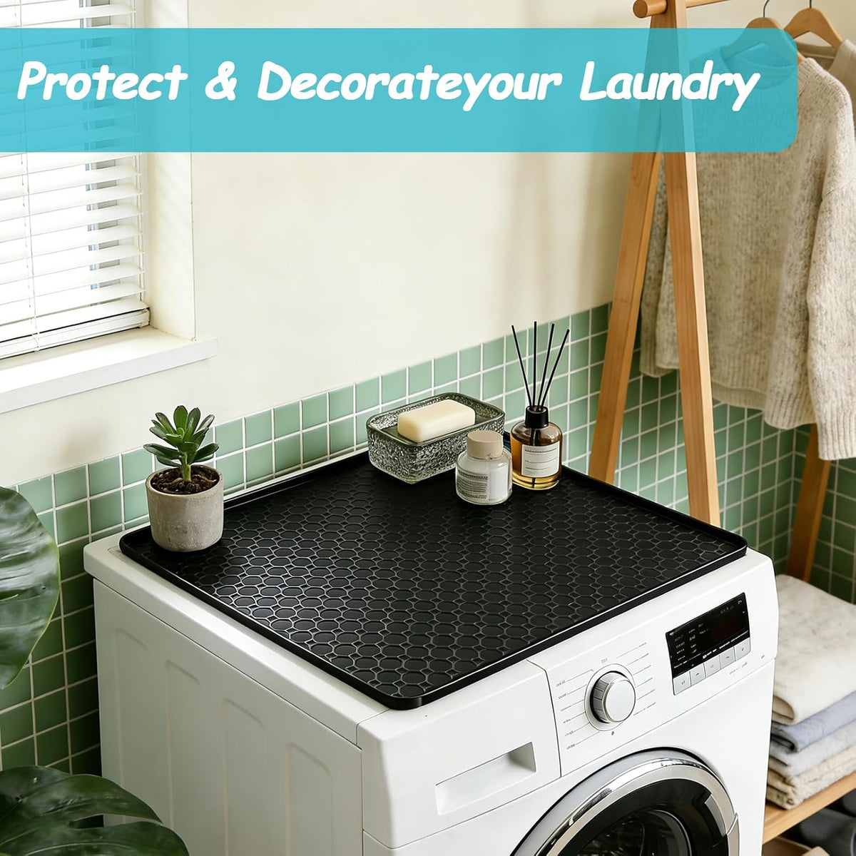 19.7"x19.7" Waterproof Silicone Floor Mat for Mini Fridge Mat, Refrigerator Tray & Drip Mat with Raised Edges, Fits Under Sink, Washer & Cooler, Anti-Slip(Grey)
