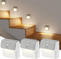 Linkage Stair Lights Motion Sensor Indoor, Magnetic Stick-On LED Wall Light, Dimmable Warm White Light, Rechargeable Motion Activated Light, for Hallway, Bedroom, Stairs, Kitchen