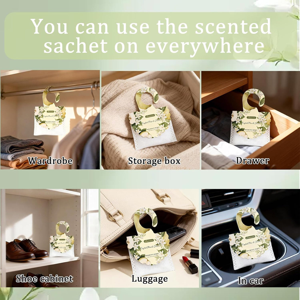 15 Packs Scented Sachets Bag for Drawers and Closets, Home Fragrance Sachet