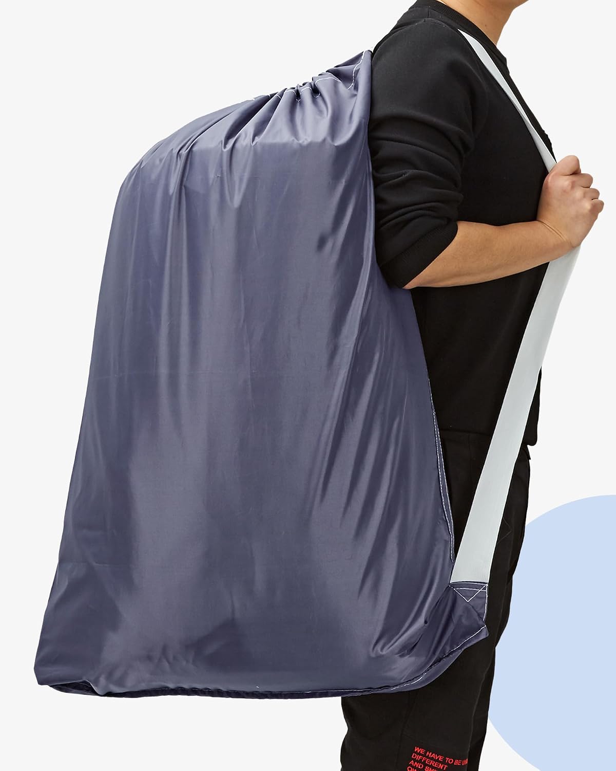 HOMEST 2pack XL Laundry Bag with Strap, Clothes Organizer for Dorm & Travel