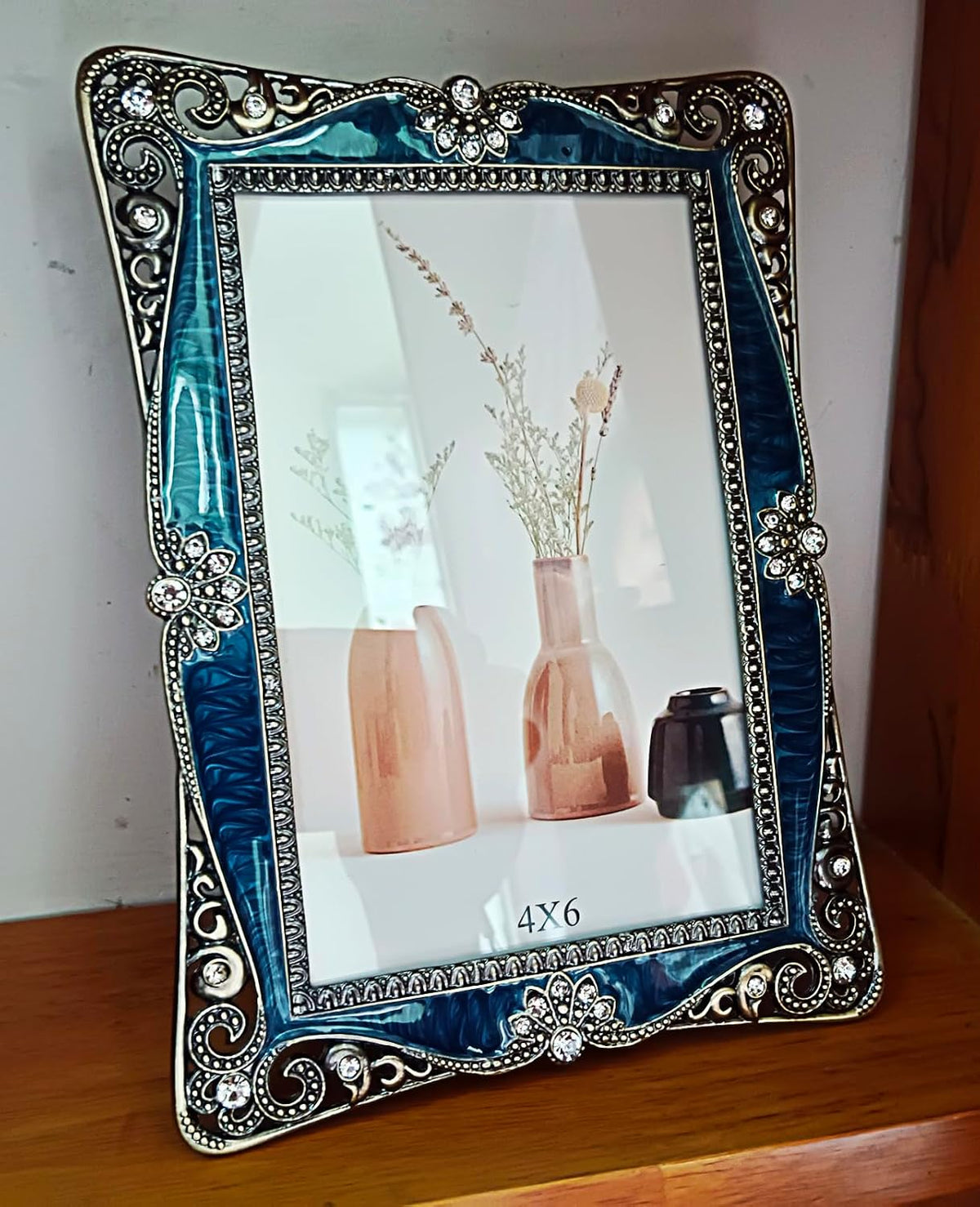 4x6 Vintage Metal Picture Frame, Retro Decoration,