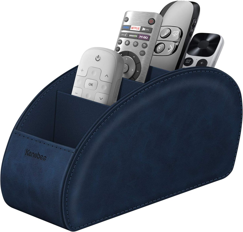 KENOBEE Remote Control Holder with 5 Compartments, Blue