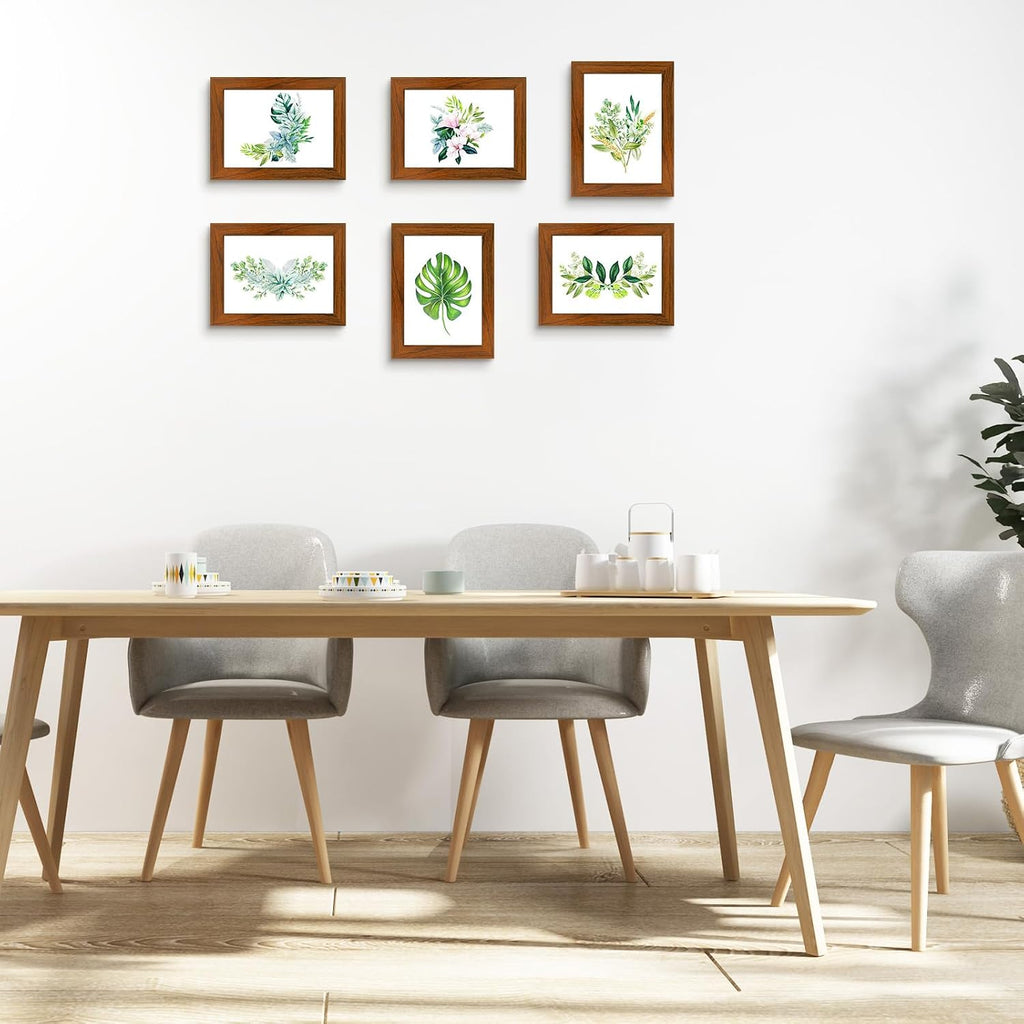 Golden State Art 5x7 Brown Picture Frame,Solid Wood&Real Glass,Fit 5x7