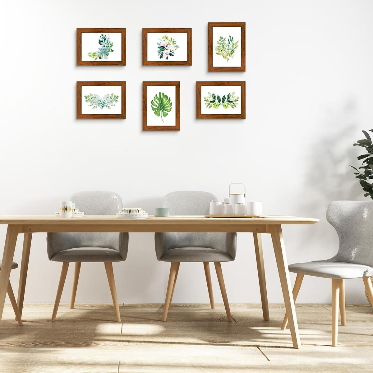 Golden State Art 5x7 Brown Picture Frame,Solid Wood&Real Glass,Fit 5x7