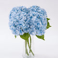 4 Pcs Blue Hydrangea Artificial Flowers 21" Real Touch Latex Flower