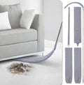 Retractable Gap Dust Cleaner, 3 Microfiber Cloths, 30-100 Inch Handle, Gray