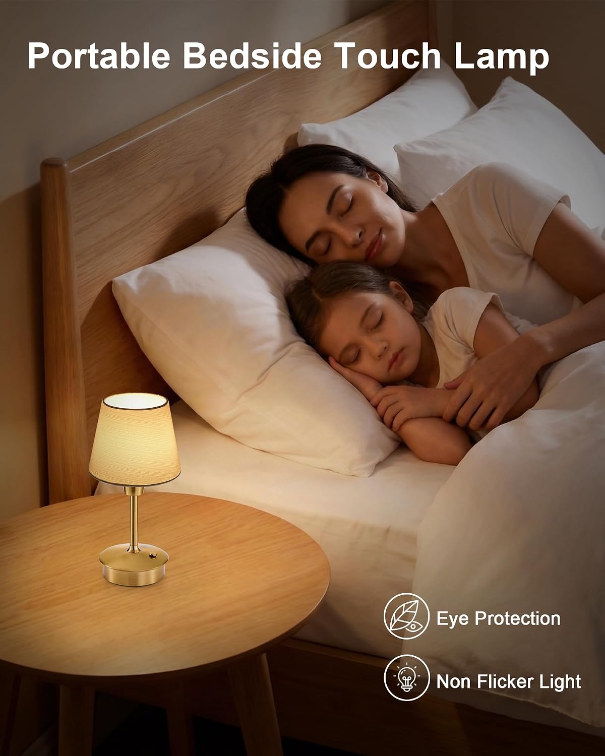 UMEXUS 9.8'' Small Cordless Table Lamp, 5200mAh Battery Operated Touch Lamp