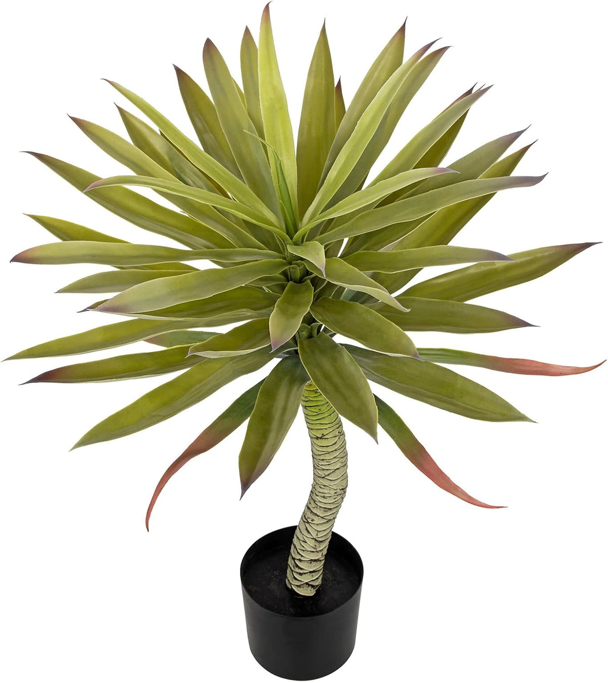 Briful Large Fake Agave Plants 2.76ft/33in Tall Artificial Yucca Plants in Black Pot Outdoor Faux Agave Plant for Home Decor Office Fornt Porch Balcony Living Room Decor