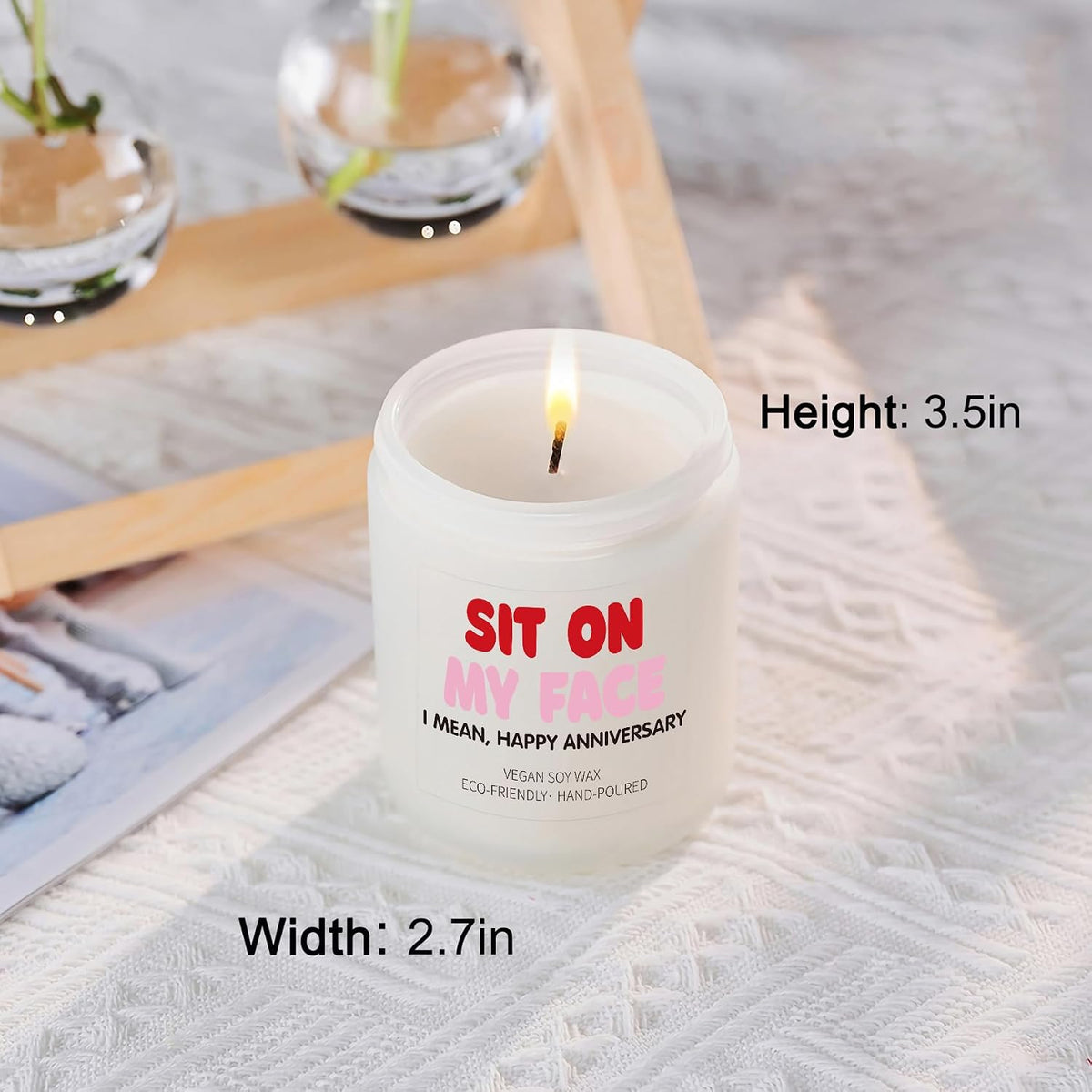 Funny Anniversary Candle Gift for Her Girlfriends Couple Wife Women - Hilarious Unique Gag Happy Anniversary Present for Boyfriend Husband