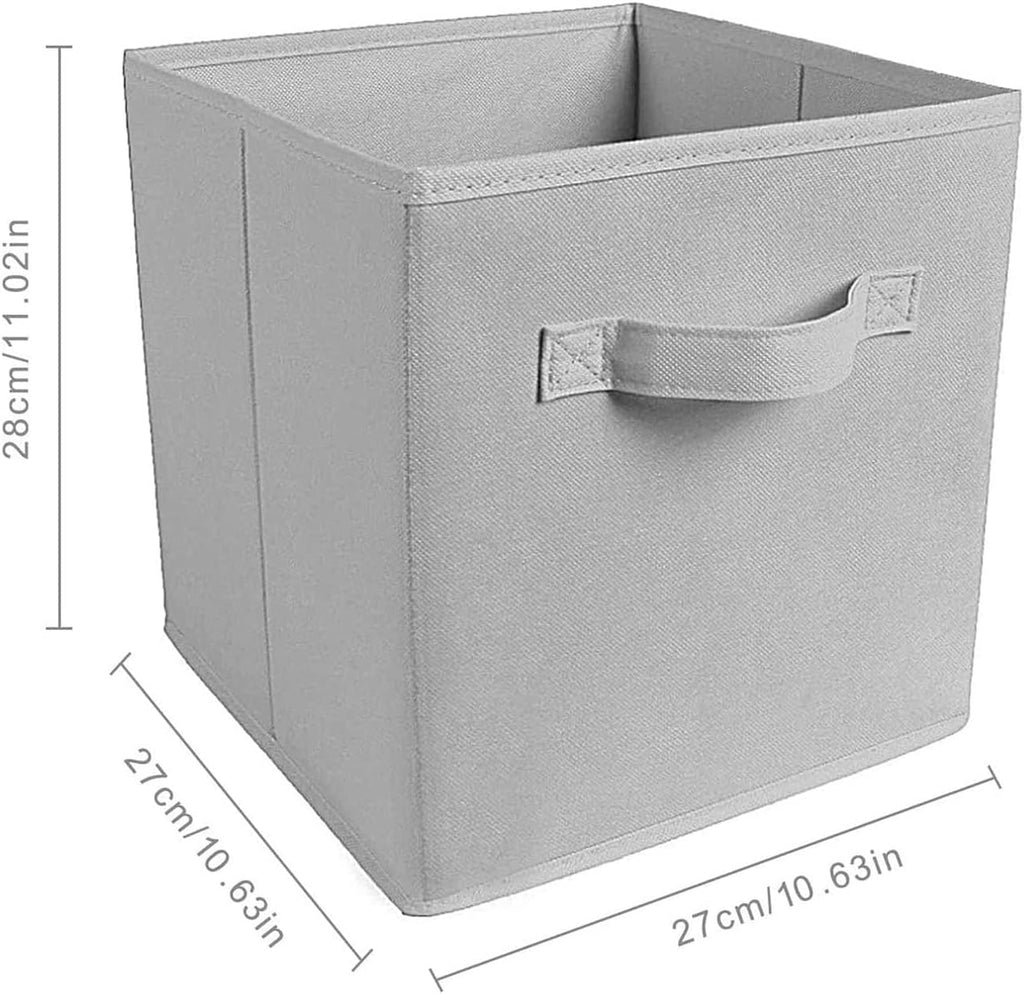 Basic Fabric Storage Bins 10.6 x 10.6 x 11 Storage Cubes 1 Pack Grey
