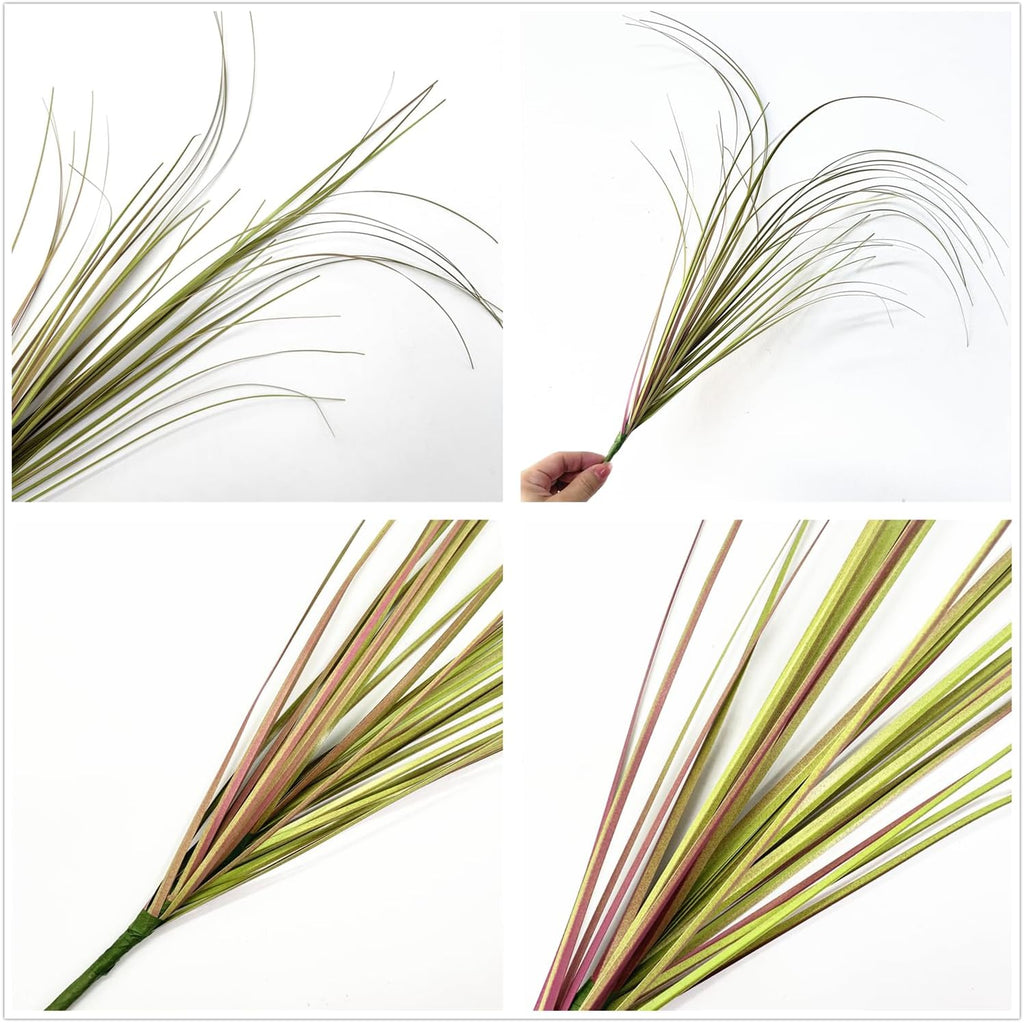CATTREE Fake Wheat Grass Plants Artificial Greenery Tall Shrubs 16 Bundles, Outdoor Decor Faux Plastic Leaves Bushes for Indoor Office Garden Wedding Party Vase Filler DIY Decorations, Purple 16 Pcs
