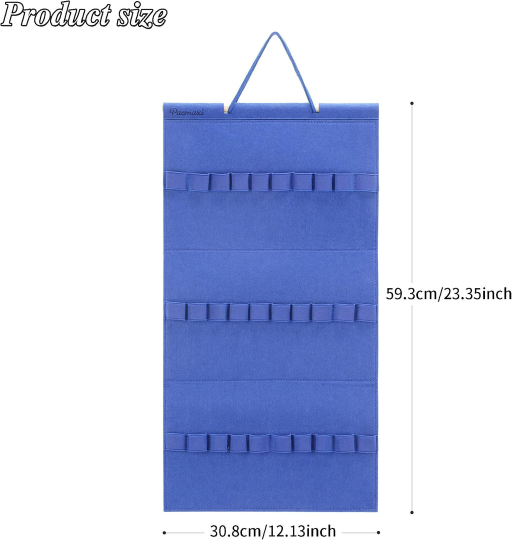 Headband Holder For Girls,Felt Headband Organizer Storage（Blue）
