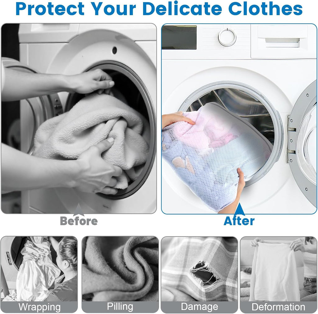 Dntorx 3 Pack X-Large + XX-Large + XXX-Large Mesh Laundry Bag for Delicates